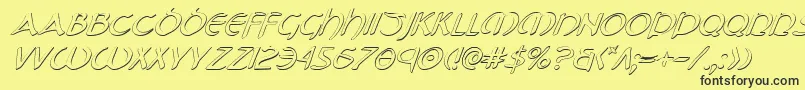 Tristramsi Font – Black Fonts on Yellow Background