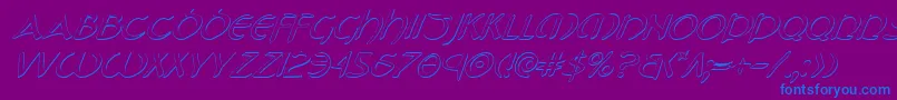 Tristramsi Font – Blue Fonts on Purple Background