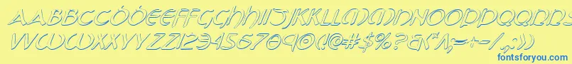 Tristramsi Font – Blue Fonts on Yellow Background