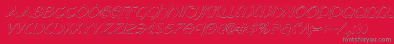 Tristramsi Font – Gray Fonts on Red Background