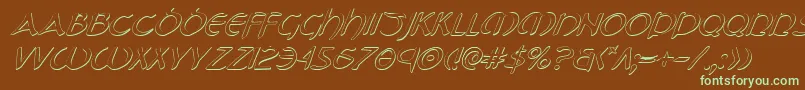 Tristramsi Font – Green Fonts on Brown Background