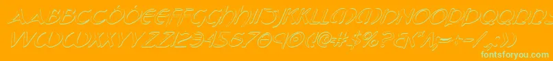Tristramsi Font – Green Fonts on Orange Background