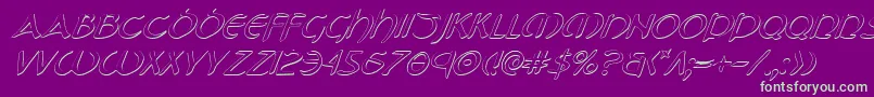 Tristramsi Font – Green Fonts on Purple Background