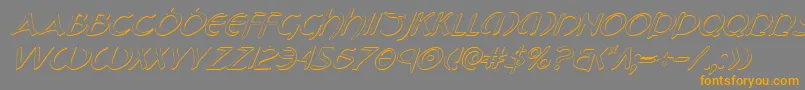 Tristramsi Font – Orange Fonts on Gray Background