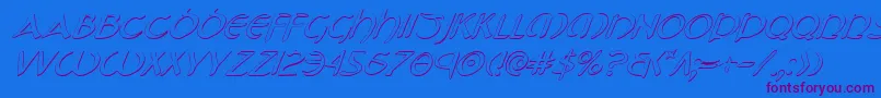 Tristramsi Font – Purple Fonts on Blue Background