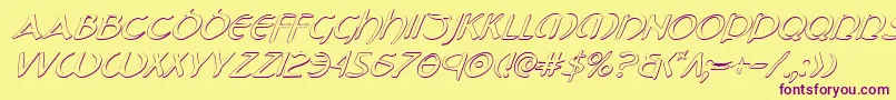 Tristramsi Font – Purple Fonts on Yellow Background
