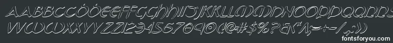 フォントTristramsi – 黒い背景に白い文字