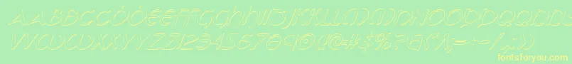 Tristramsi Font – Yellow Fonts on Green Background