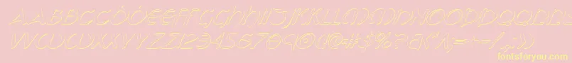 Tristramsi Font – Yellow Fonts on Pink Background