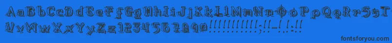 Skylab Font – Black Fonts on Blue Background