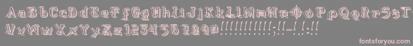 Skylab Font – Pink Fonts on Gray Background