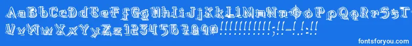 Skylab Font – White Fonts on Blue Background