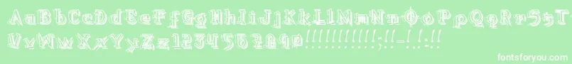 Skylab Font – White Fonts on Green Background