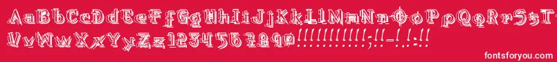 Skylab Font – White Fonts on Red Background