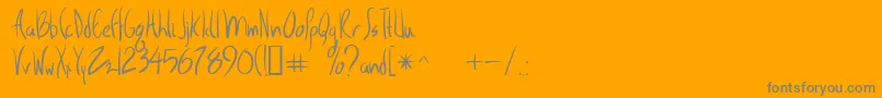 StingrayLite-Schriftart – Graue Schriften auf orangefarbenem Hintergrund