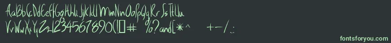Шрифт StingrayLite – зелёные шрифты на чёрном фоне