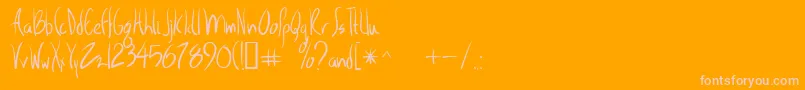 StingrayLite Font – Pink Fonts on Orange Background