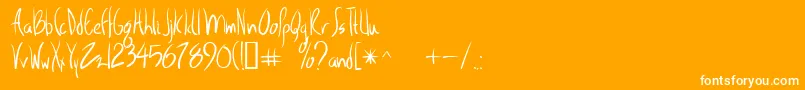 StingrayLite-Schriftart – Weiße Schriften auf orangefarbenem Hintergrund