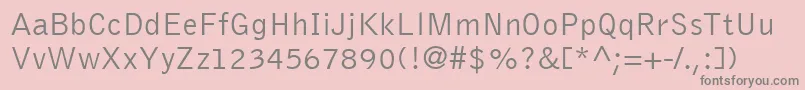 BellGothicLight Font – Gray Fonts on Pink Background