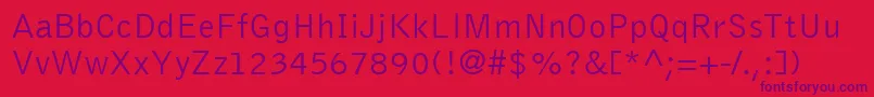 BellGothicLight Font – Purple Fonts on Red Background