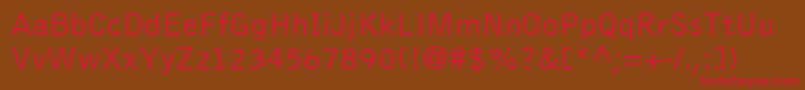 BellGothicLight Font – Red Fonts on Brown Background