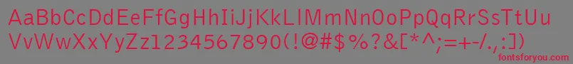 BellGothicLight Font – Red Fonts on Gray Background