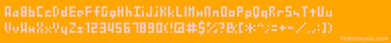 Sg04 Font – Pink Fonts on Orange Background