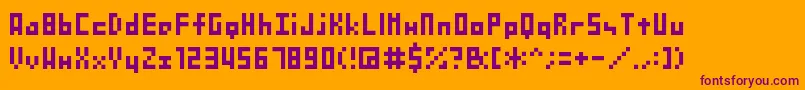 Sg04 Font – Purple Fonts on Orange Background