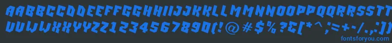 ASimplerfnt Font – Blue Fonts on Black Background