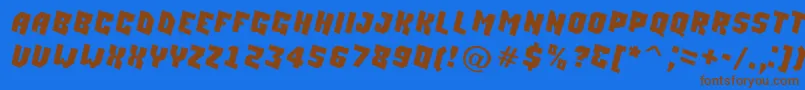 ASimplerfnt Font – Brown Fonts on Blue Background
