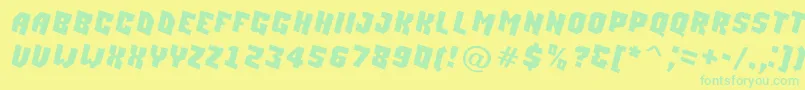 fuente ASimplerfnt – Fuentes Verdes Sobre Fondo Amarillo