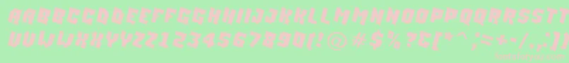 ASimplerfnt Font – Pink Fonts on Green Background