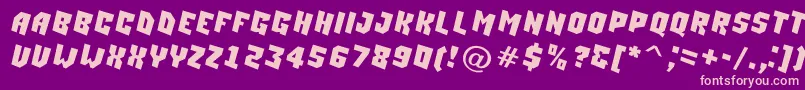 ASimplerfnt Font – Pink Fonts on Purple Background