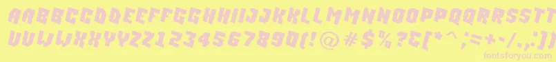 More about ASimplerfnt Font ASimplerfnt Font – Pink Fonts on Yellow Background