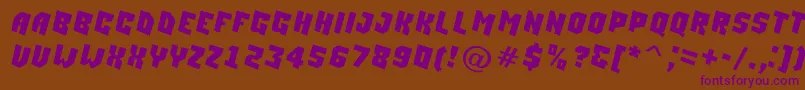 ASimplerfnt Font – Purple Fonts on Brown Background