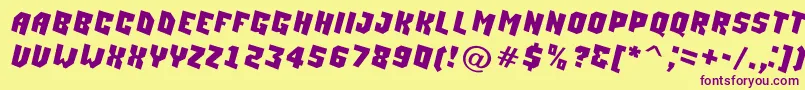 ASimplerfnt Font – Purple Fonts on Yellow Background