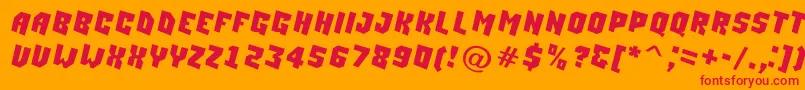 ASimplerfnt Font – Red Fonts on Orange Background