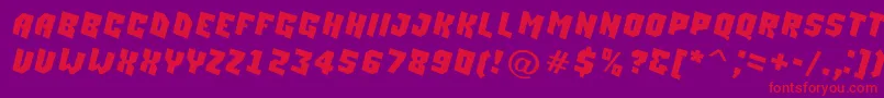 ASimplerfnt Font – Red Fonts on Purple Background