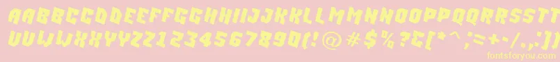 ASimplerfnt Font – Yellow Fonts on Pink Background