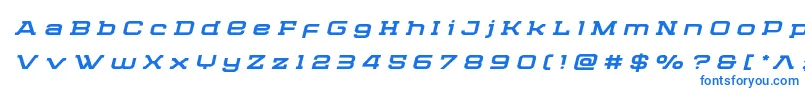 フォントCydoniacenturytitleital – 白い背景に青い文字