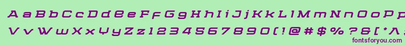 Cydoniacenturytitleital Font – Purple Fonts on Green Background