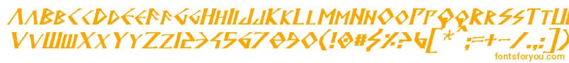 AnglodavekItalic Font – Orange Fonts on White Background