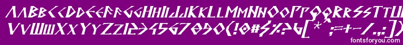 AnglodavekItalic Font – White Fonts on Purple Background