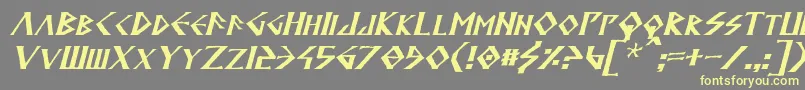 AnglodavekItalic Font – Yellow Fonts on Gray Background