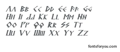 AnglodavekItalic -fontin tarkastelu
