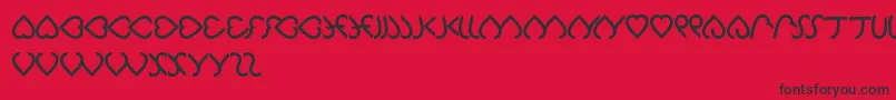 Celeste Font – Black Fonts on Red Background
