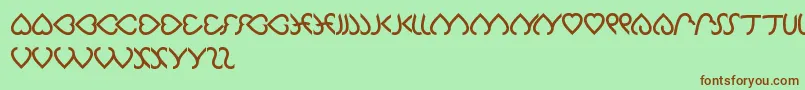 Celeste Font – Brown Fonts on Green Background