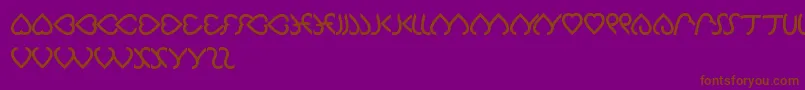 Celeste Font – Brown Fonts on Purple Background