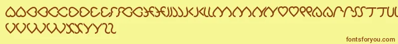 Celeste Font – Brown Fonts on Yellow Background