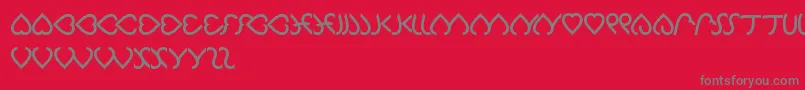Celeste Font – Gray Fonts on Red Background